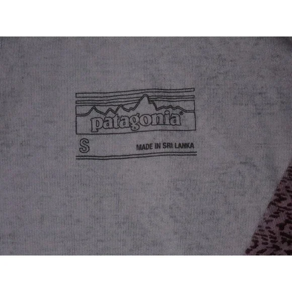 Patagonia Long Sleeve Dress Women S Pink Purple Cross Front Organic‎ Cotton - Picture 5 of 5